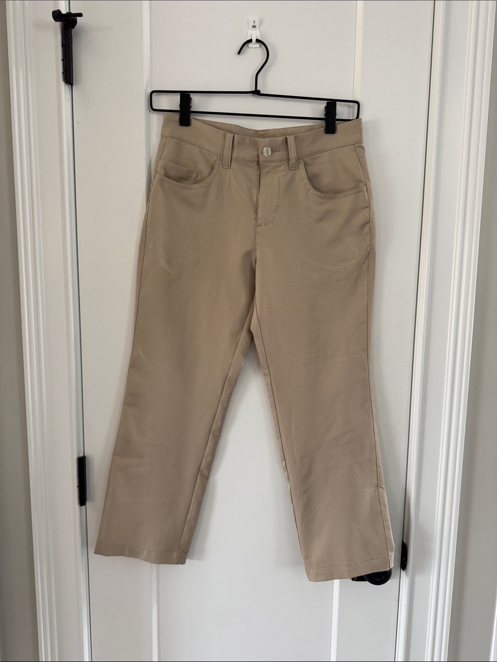 Boys Youth Straight-Leg Casual Golf Pants in Khaki